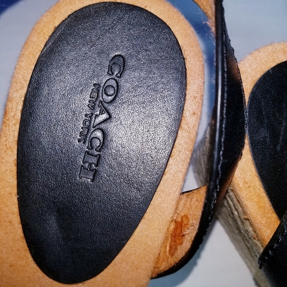 🌸 Coach | Wedge Leather Platform  Sandal - Picture 3 of 10